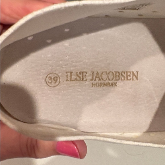 Ilse Jacobsen Off-White Hornbaek Perforated Platform Slip-Ons Sz 39 - Picture 10 of 11